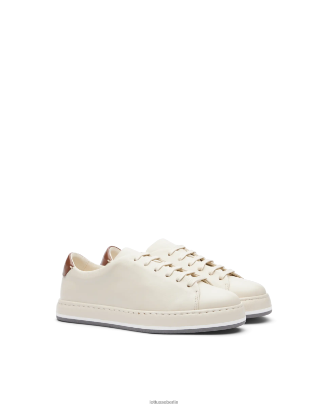 Lottusse Frauen Weiche Libby Lamb-Sneaker 22LP0305 cremefarben Schuhwerk
