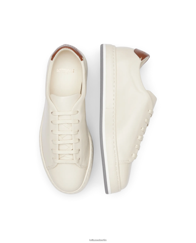 Lottusse Frauen Weiche Libby Lamb-Sneaker 22LP0305 cremefarben Schuhwerk