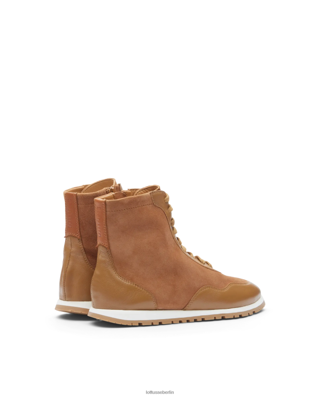Lottusse Frauen Weiche Mancor Lamm-Sneaker 22LP0412 braun Schuhwerk