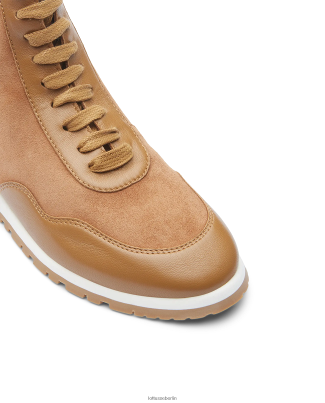 Lottusse Frauen Weiche Mancor Lamm-Sneaker 22LP0412 braun Schuhwerk