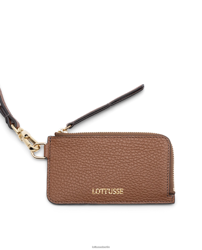 Lottusse Frauen Talaia-Geldbörse aus genarbtem Kalbsleder 22LP0371 braun Zubehör