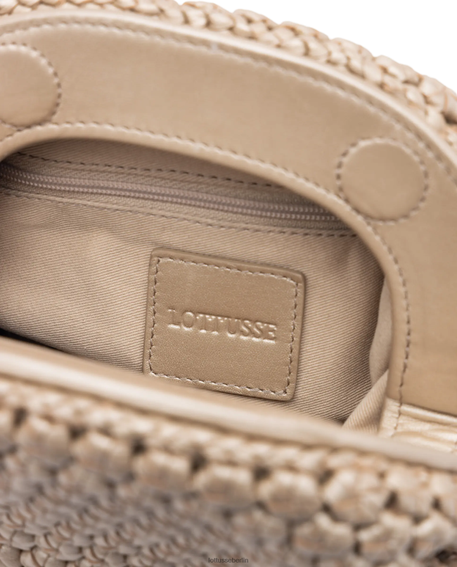 Lottusse Frauen Noodbag Merino-Lamm-Tasche mit weichem Griff oben 22LP0349 Silber Zubehör