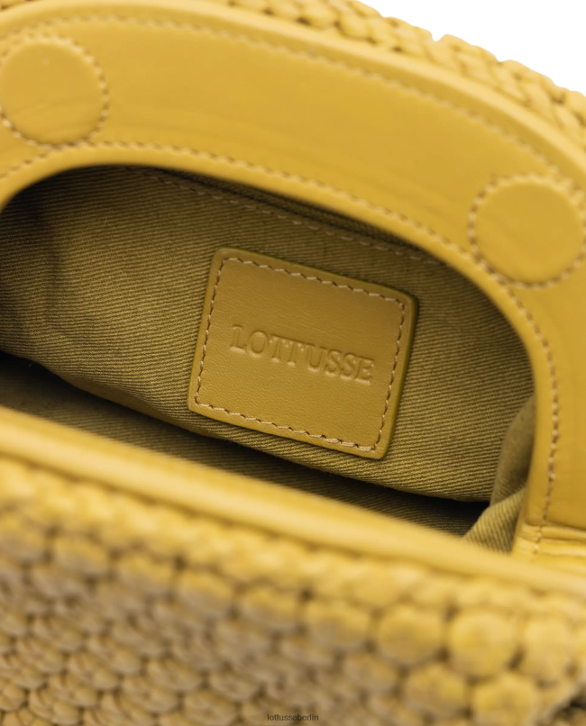Lottusse Frauen Noodbag Merino-Lamm-Tasche mit weichem Griff oben 22LP0350 gelb Zubehör