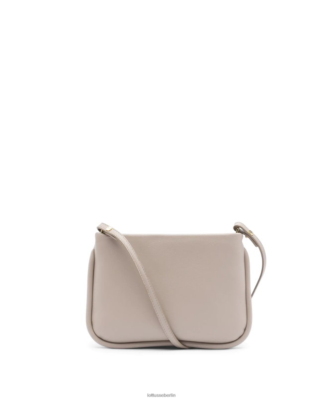 Lottusse Frauen Serena-Tasche aus glattem, genarbtem Kalbsleder mit Henkel 22LP0335 Beige Zubehör