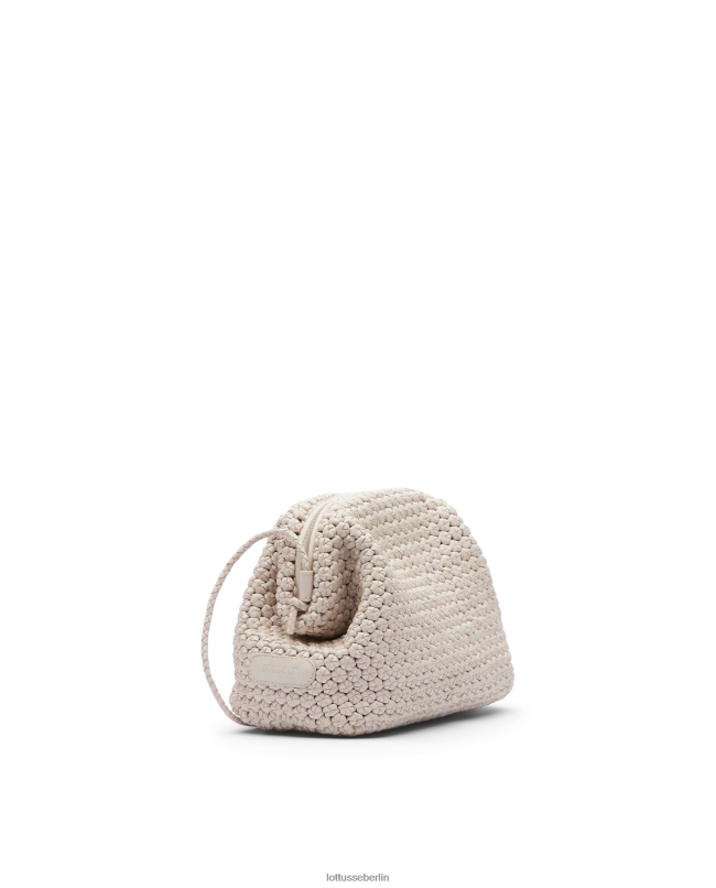 Lottusse Frauen Noodbag Merino-Lamm-Soft-Clutch 22LP0345 cremefarben Zubehör