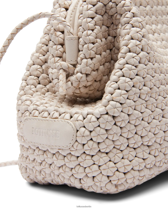 Lottusse Frauen Noodbag Merino-Lamm-Soft-Clutch 22LP0345 cremefarben Zubehör