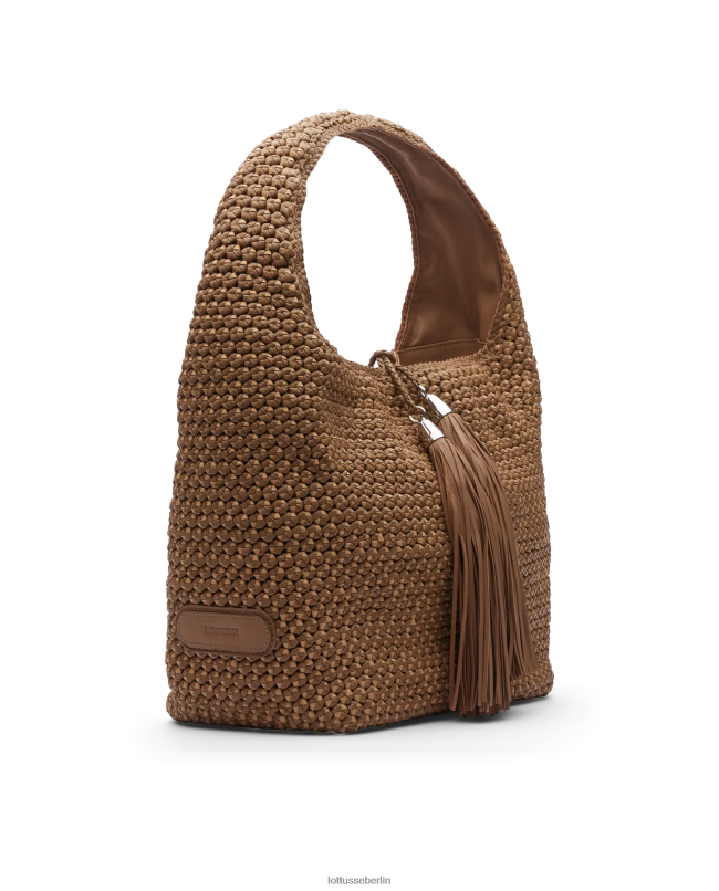 Lottusse Frauen Noodbag Merino Lamm Soft Hobo 22LP0359 braun Zubehör