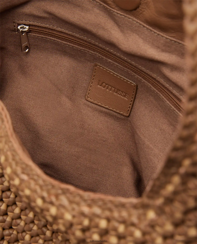 Lottusse Frauen Noodbag Merino Lamm Soft Hobo 22LP0359 braun Zubehör