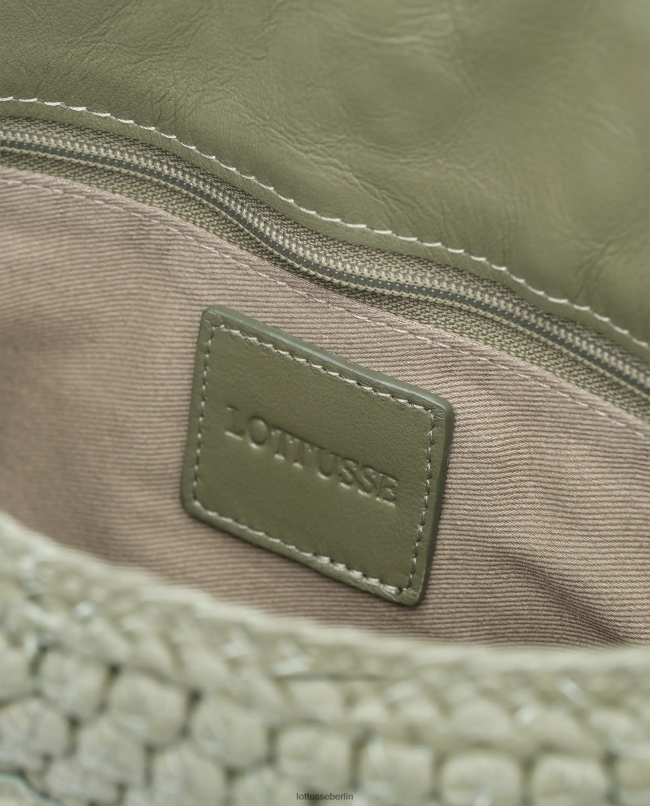 Lottusse Frauen Noodbag mehrfarbige Lammhandtasche 22LP0384 Grün Zubehör