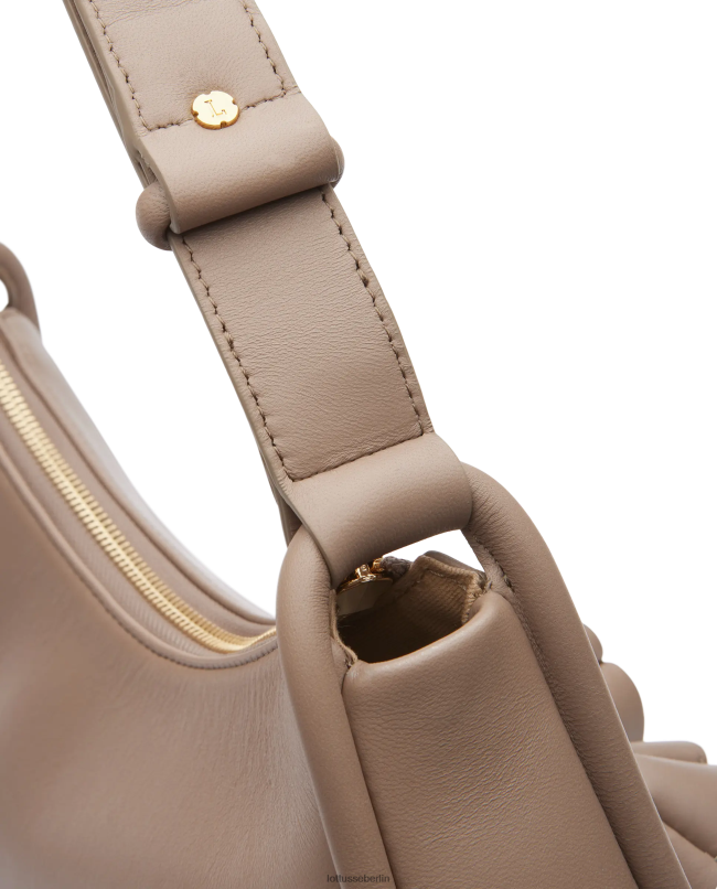 Lottusse Frauen Serena Merino Lamm weiche Umhängetasche 22LP0331 Taupe Zubehör