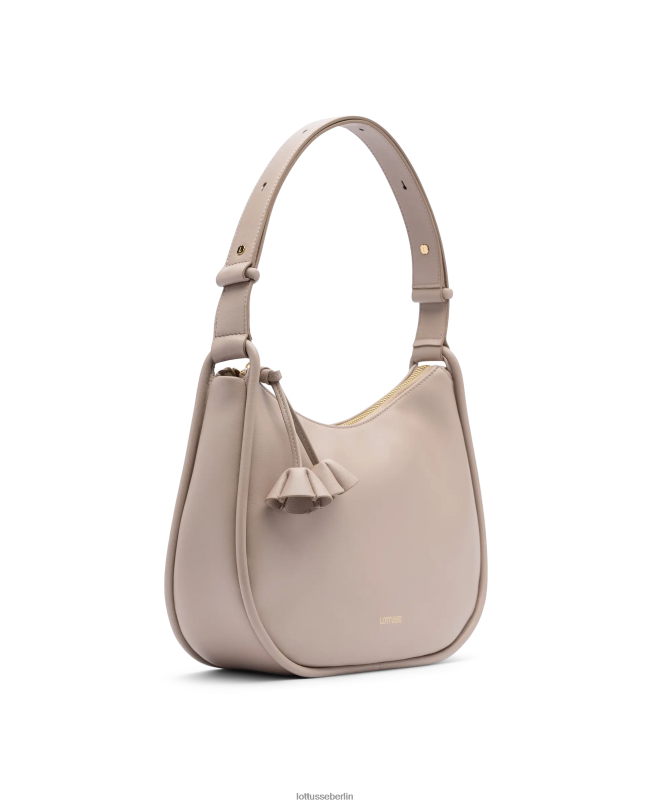 Lottusse Frauen Weiche Umhängetasche „Serena Lamb“. 22LP0333 Beige Zubehör