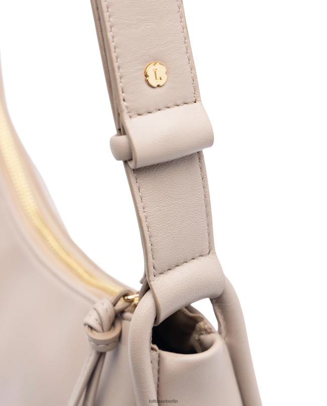 Lottusse Frauen Weiche Umhängetasche „Serena Lamb“. 22LP0333 Beige Zubehör