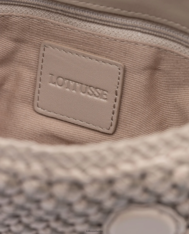 Lottusse Frauen Noodbag Merino Lamm weiche Umhängetasche 22LP0342 Beige Zubehör