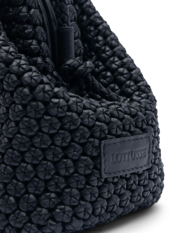 Lottusse Frauen Noodbag Merino Lamm weiche Umhängetasche 22LP0347 Schwarz Zubehör