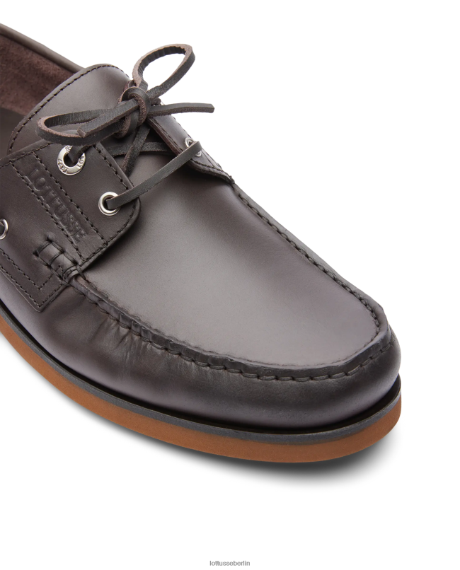 Lottusse Männer Bootsschuhe aus Ozeanwachs-Kalbsleder 22LP0100 Mokka Schuhwerk