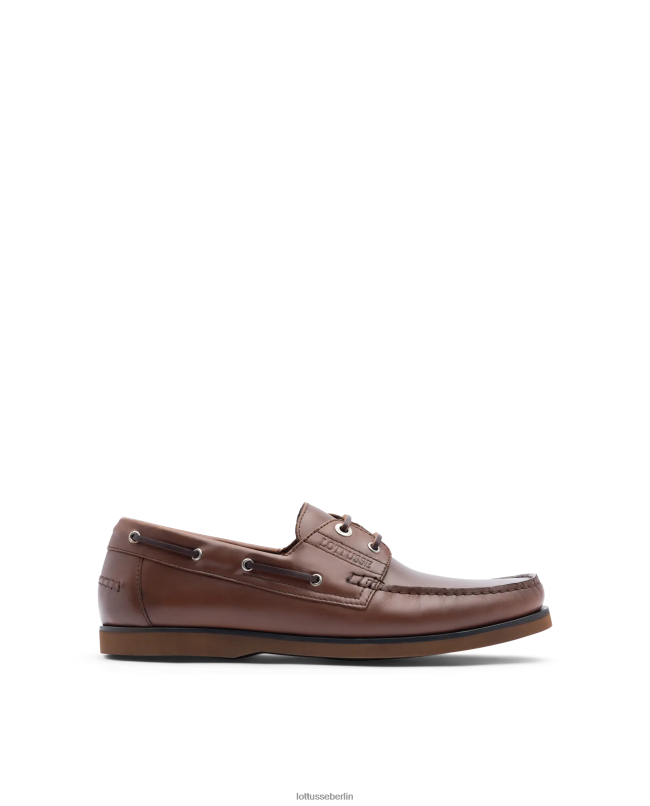 Lottusse Männer Bootsschuhe aus Ozeanwachs-Kalbsleder 22LP0101 braun Schuhwerk