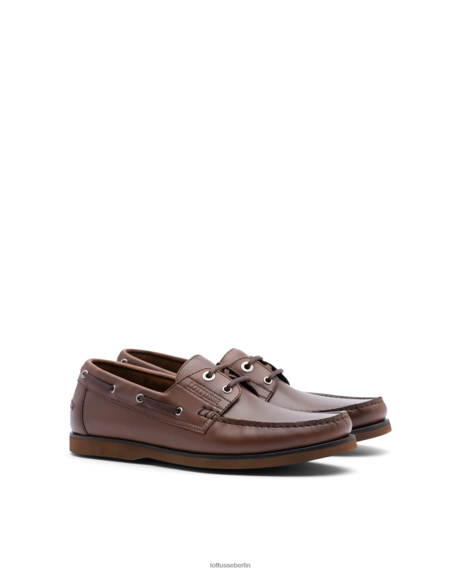 Lottusse Männer Bootsschuhe aus Ozeanwachs-Kalbsleder 22LP0101 braun Schuhwerk