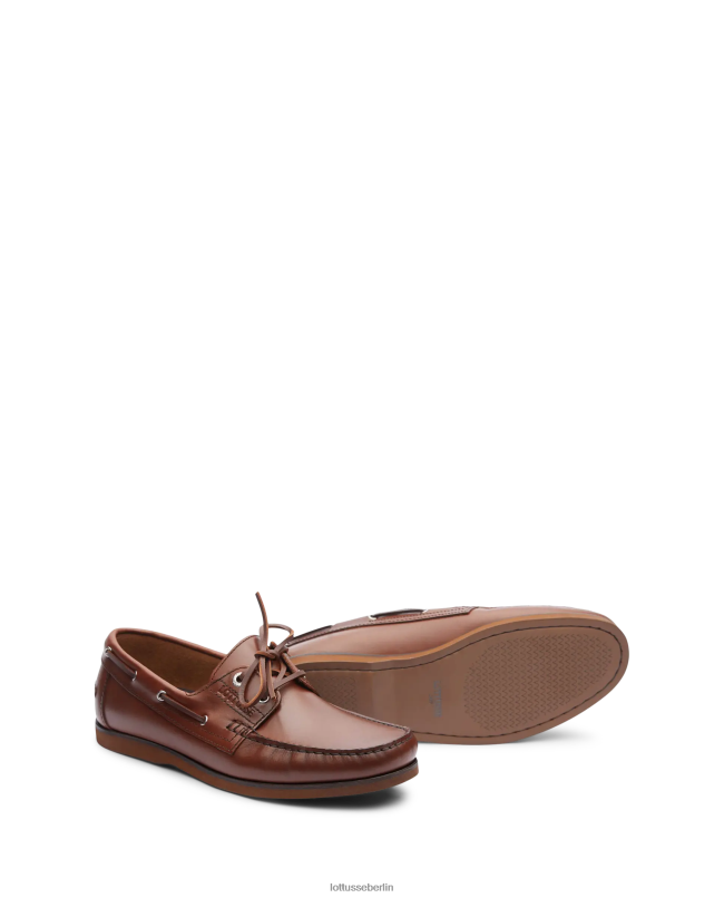 Lottusse Männer Bootsschuhe aus Ozeanwachs-Kalbsleder 22LP0101 braun Schuhwerk