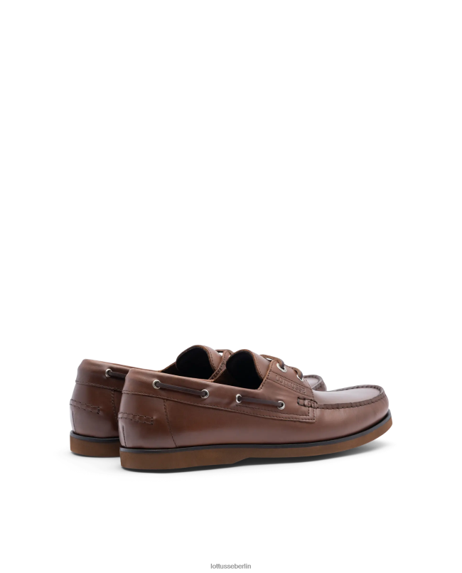 Lottusse Männer Bootsschuhe aus Ozeanwachs-Kalbsleder 22LP0101 braun Schuhwerk