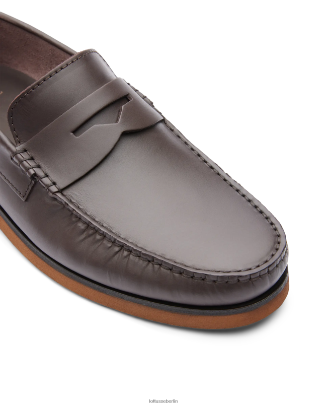 Lottusse Männer Bootsschuhe aus Ozeanwachs-Kalbsleder 22LP0103 Mokka Schuhwerk
