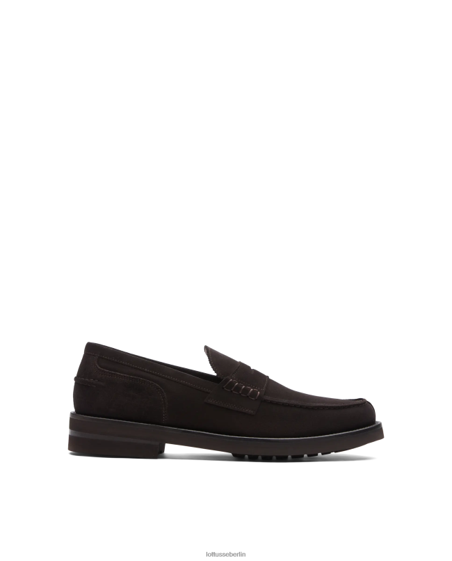 Lottusse Männer Daytona-Bootsschuhe aus Wildleder und Kalbsleder 22LP05 Mokka Schuhwerk