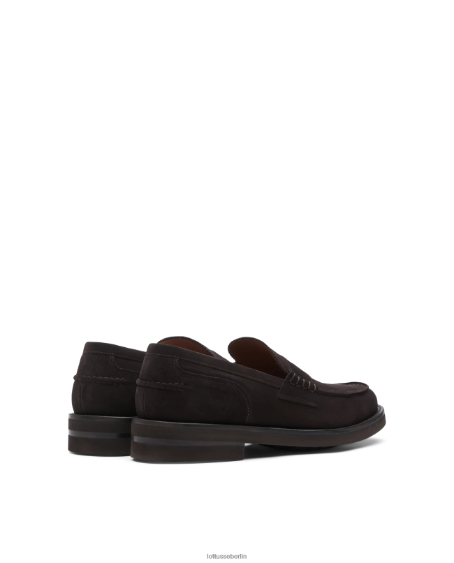 Lottusse Männer Daytona-Bootsschuhe aus Wildleder und Kalbsleder 22LP05 Mokka Schuhwerk