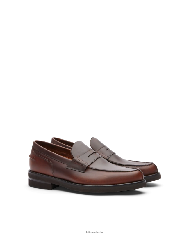 Lottusse Männer Daytona Bootsschuhe aus gewachstem Kalbsleder 22LP0134 braun Schuhwerk