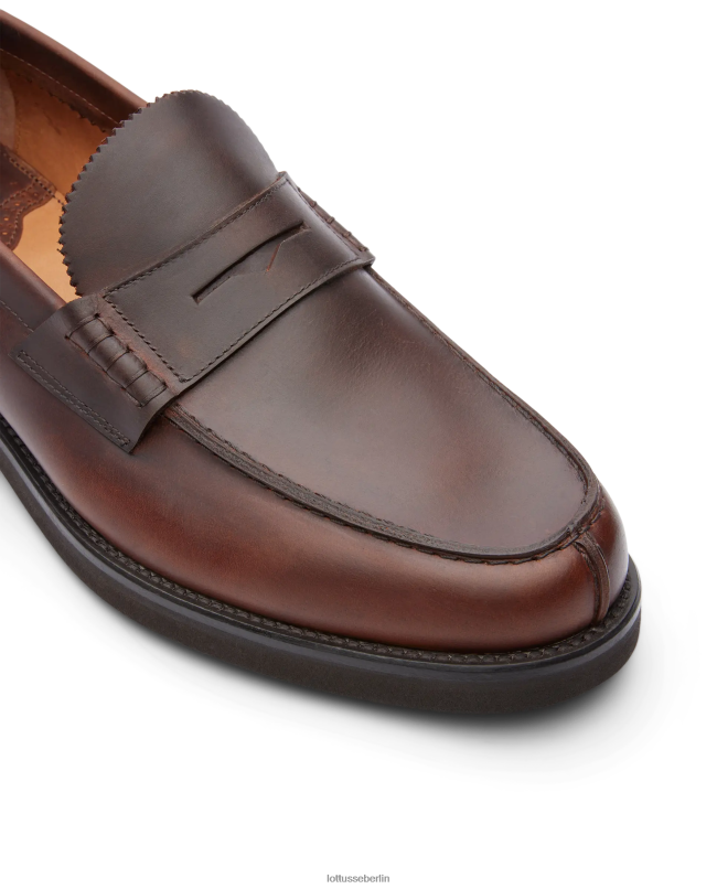 Lottusse Männer Daytona Bootsschuhe aus gewachstem Kalbsleder 22LP0134 braun Schuhwerk