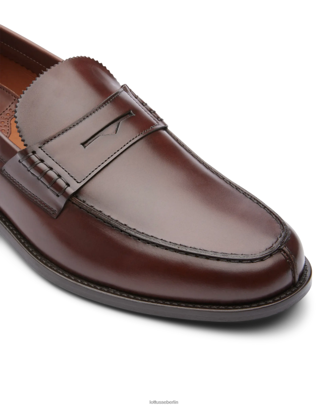 Lottusse Männer Daytona-Bootsschuhe aus hellem Kalbsleder 22LP04 braun Schuhwerk
