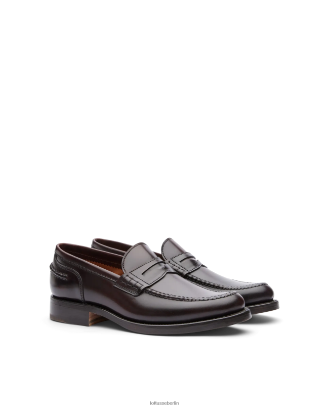 Lottusse Männer Kingstown Shell Horse Cordovan Bootsschuhe 22LP060 kastanienbraun Schuhwerk