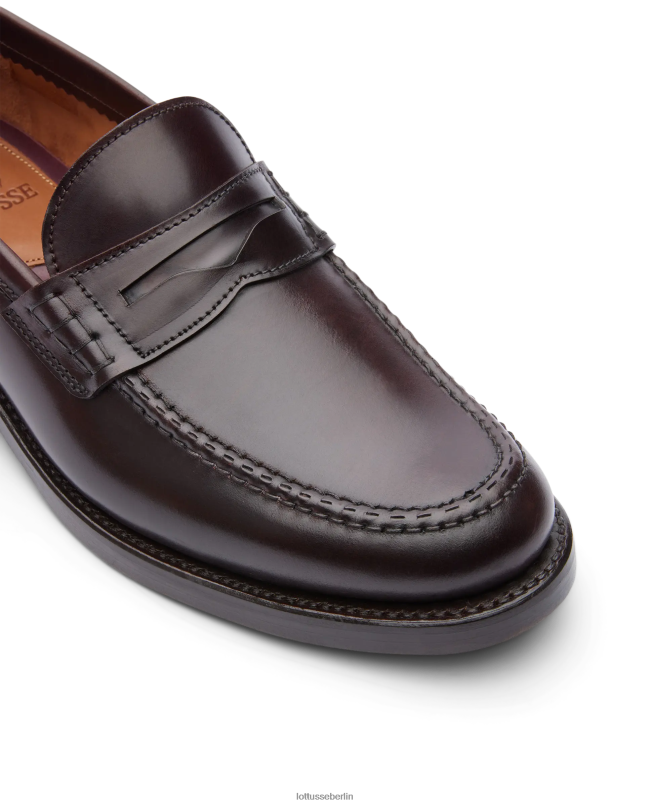 Lottusse Männer Kingstown Shell Horse Cordovan Bootsschuhe 22LP060 kastanienbraun Schuhwerk