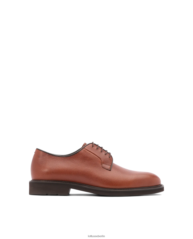 Lottusse Männer Baltimore Derby aus genarbtem Kalbsleder mit Prägung 22LP0152 braun Schuhwerk