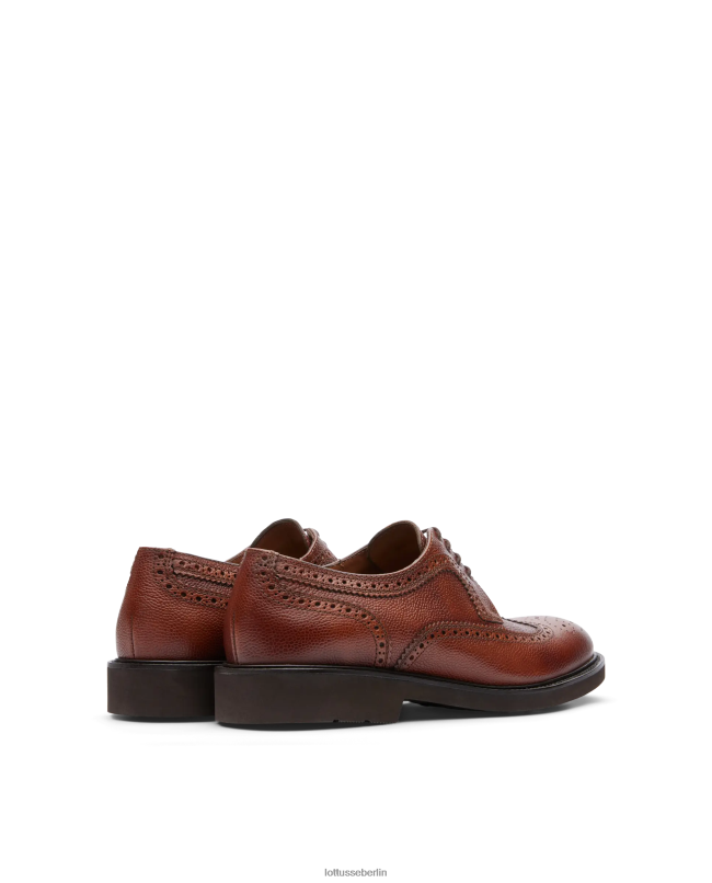 Lottusse Männer Baltimore Derby aus genarbtem Kalbsleder mit Prägung 22LP0159 braun Schuhwerk