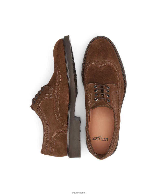 Lottusse Männer Baltimore-Wildleder-Kalbsderby 22LP0158 braun Schuhwerk