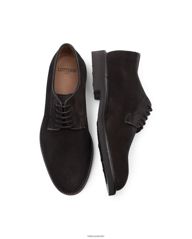 Lottusse Männer Baltimore-Wildleder-Kalbsderby 22LP019 Mokka Schuhwerk