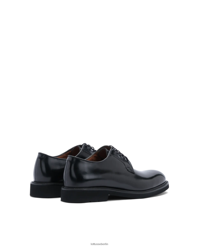 Lottusse Männer Baltimore heller, perforierter Derby aus Kalbsleder 22LP0153 Schwarz Schuhwerk