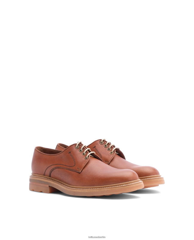 Lottusse Männer Bonaire-Kalbsleder-Soft-Derby 22LP0131 braun Schuhwerk