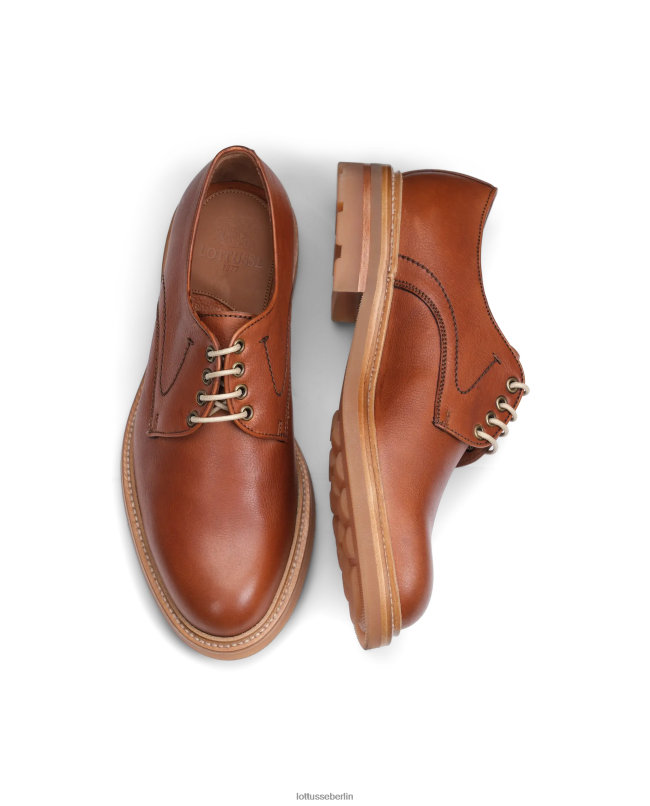 Lottusse Männer Bonaire-Kalbsleder-Soft-Derby 22LP0131 braun Schuhwerk