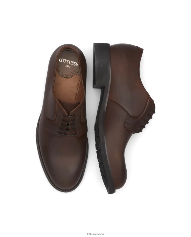 Lottusse Männer Chelsea Wax Calf Derby 22LP0187 braun Schuhwerk