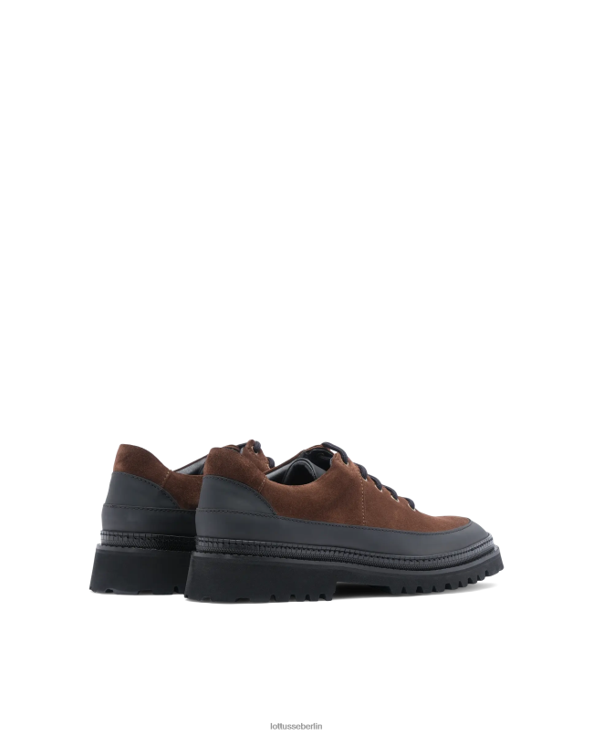 Lottusse Männer Covent Derby aus Kalbsleder mit Gummi-Finish 22LP0175 braun Schuhwerk