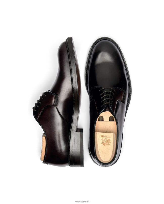 Lottusse Männer Glasgow Shell Horse Cordovan Derby 22LP059 kastanienbraun Schuhwerk