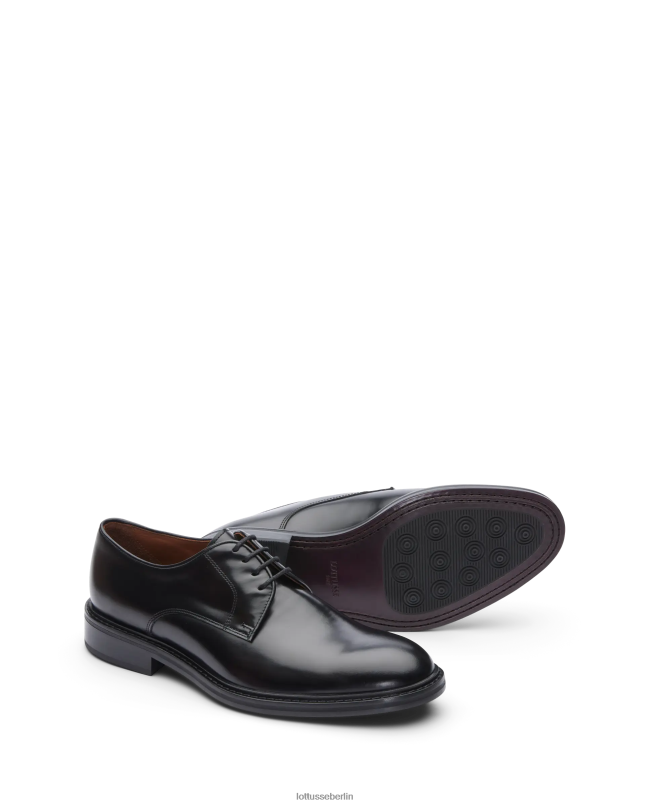 Lottusse Männer Harrys Bright Calf Derby 22LP023 Schwarz Schuhwerk