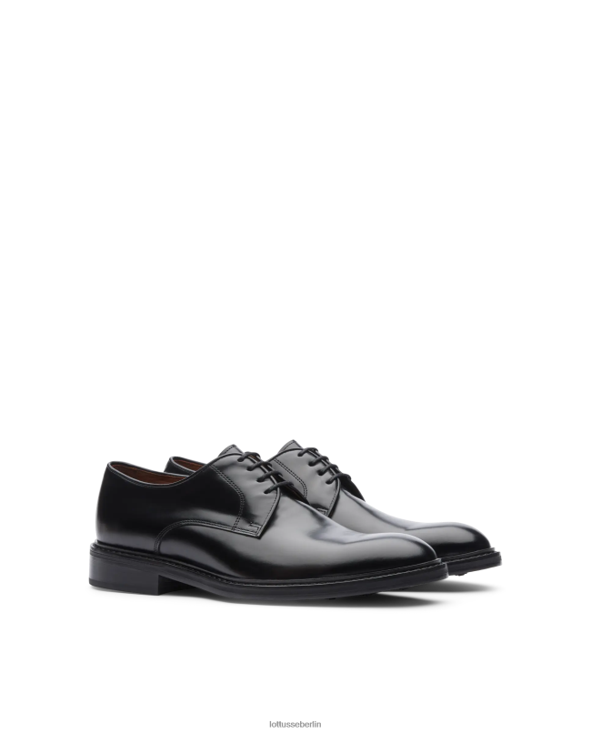 Lottusse Männer Harrys Bright Calf Derby 22LP023 Schwarz Schuhwerk