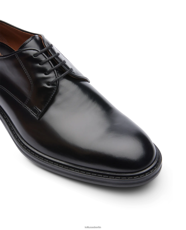 Lottusse Männer Harrys Bright Calf Derby 22LP023 Schwarz Schuhwerk