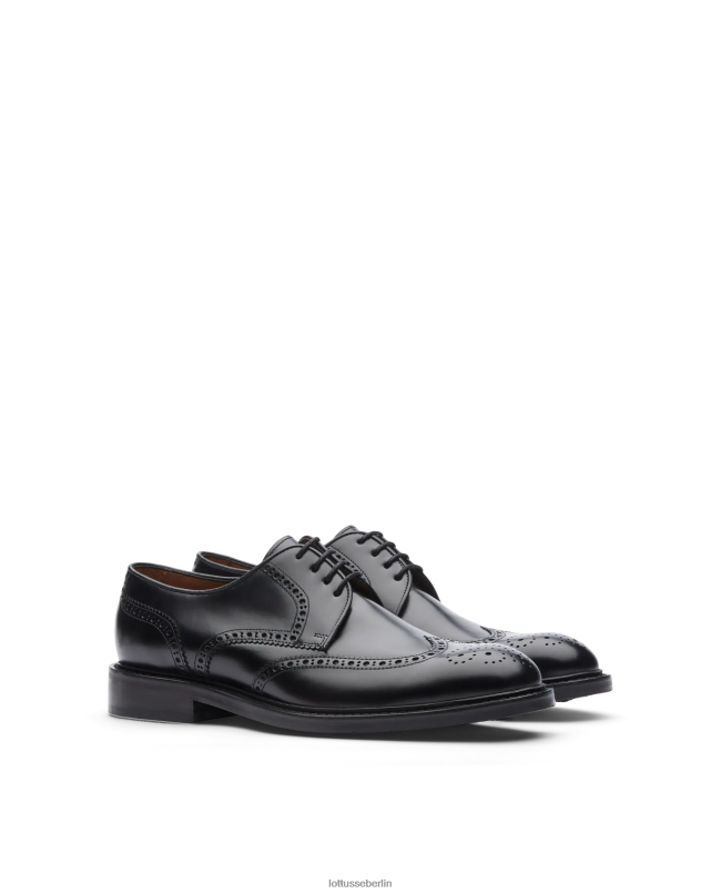 Lottusse Männer Harrys Bright Calf Derby 22LP027 Schwarz Schuhwerk