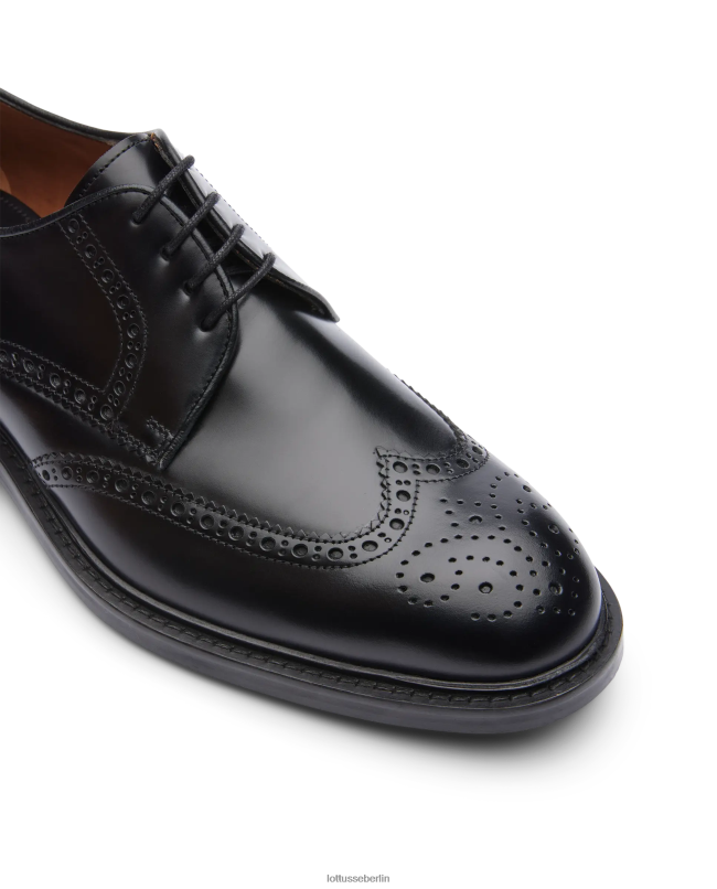 Lottusse Männer Harrys Bright Calf Derby 22LP027 Schwarz Schuhwerk