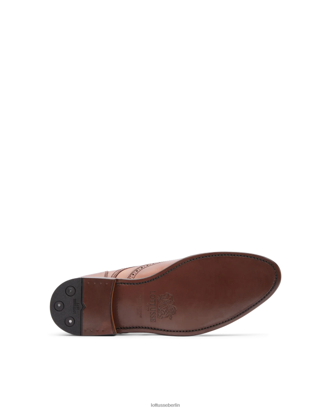Lottusse Männer Hochwertiges Crust-Anilin-Kalb-Derby 22LP062 braun Schuhwerk