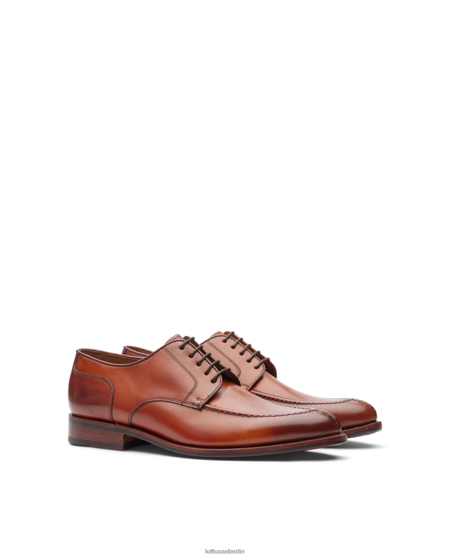 Lottusse Männer Hochwertiges Crust-Anilin-Kalb-Derby 22LP066 braun Schuhwerk