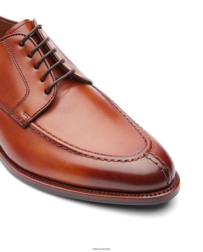 Lottusse Männer Hochwertiges Crust-Anilin-Kalb-Derby 22LP066 braun Schuhwerk