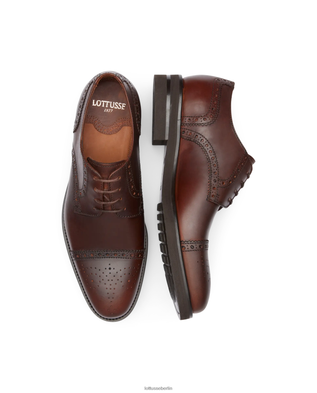 Lottusse Männer Holborn Wax Calf Derby 22LP0148 braun Schuhwerk